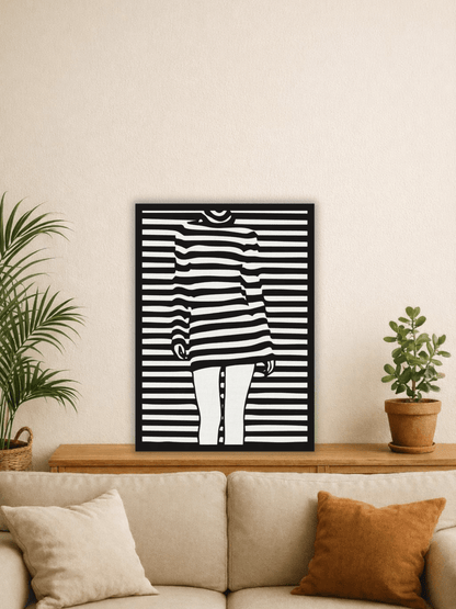 “Striped Illusion” Декоративно Пано за Стена - Deco Cut | Луксозен Метален Декор