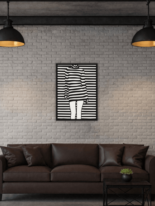 “Striped Illusion” Декоративно Пано за Стена - Deco Cut | Луксозен Метален Декор