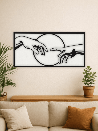 “The Creation of Adam” Декоративно Пано - Deco Cut | Луксозен Метален Декор