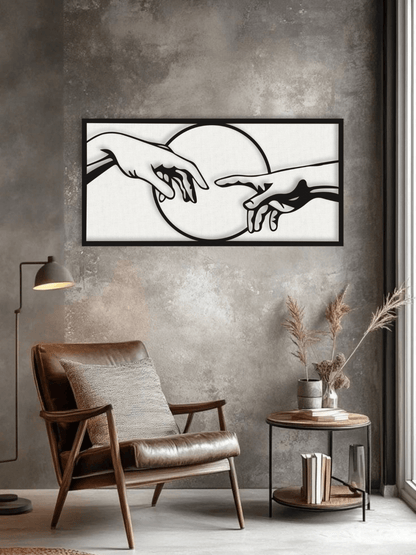 “The Creation of Adam” Декоративно Пано - Deco Cut | Луксозен Метален Декор