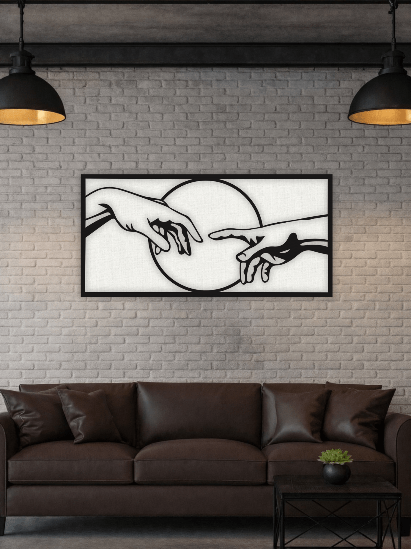 “The Creation of Adam” Декоративно Пано - Deco Cut | Луксозен Метален Декор