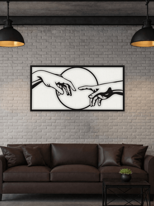 “The Creation of Adam” Декоративно Пано - Deco Cut | Луксозен Метален Декор
