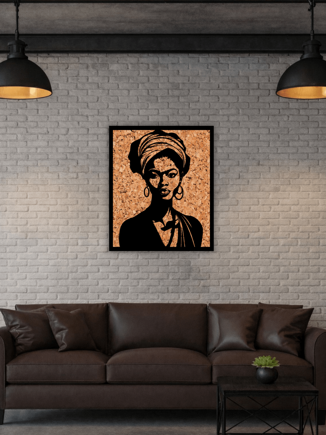 „The Grounded Queen“ Афро Декоративно Пано за Стена - Deco Cut | Луксозен Метален Декор