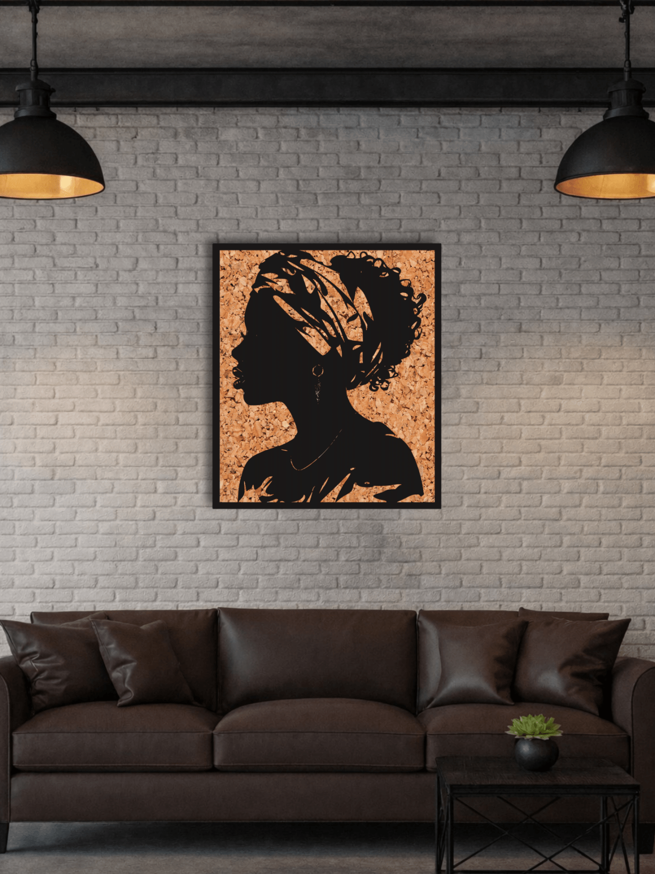 “The Profile Queen“ Афро Декоративно Пано за Стена - Deco Cut | Луксозен Метален Декор