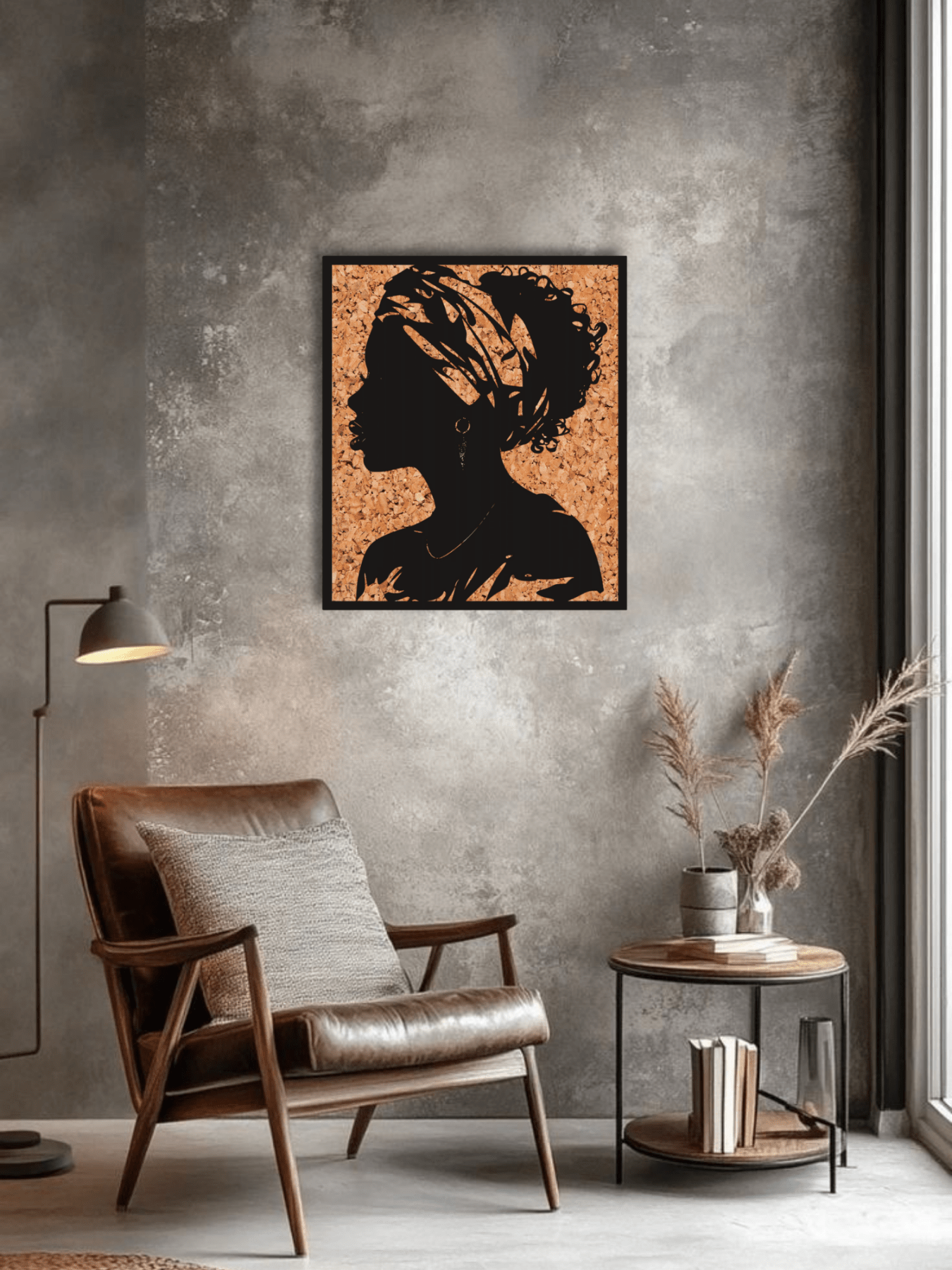 “The Profile Queen“ Афро Декоративно Пано за Стена - Deco Cut | Луксозен Метален Декор