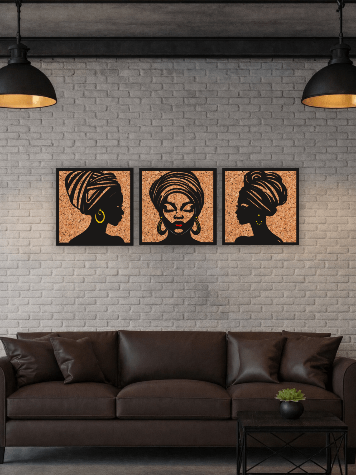 „The Unspoken Trinity“ Афро Декоративно Пано за Стена - Deco Cut | Луксозен Метален Декор