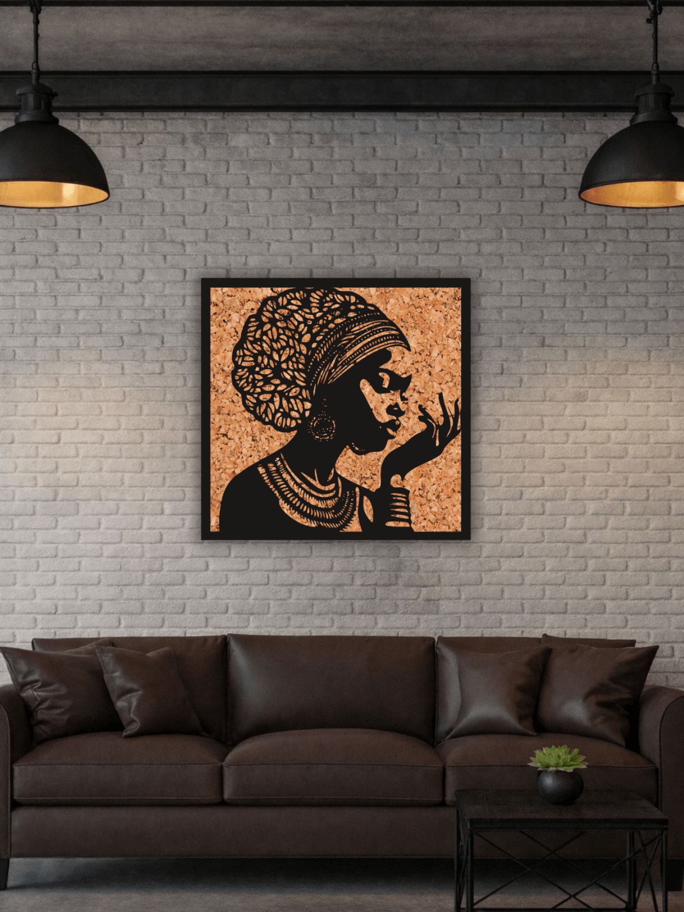 “The Whisperer” Афро Декоративно Пано за Стена - Deco Cut | Луксозен Метален Декор