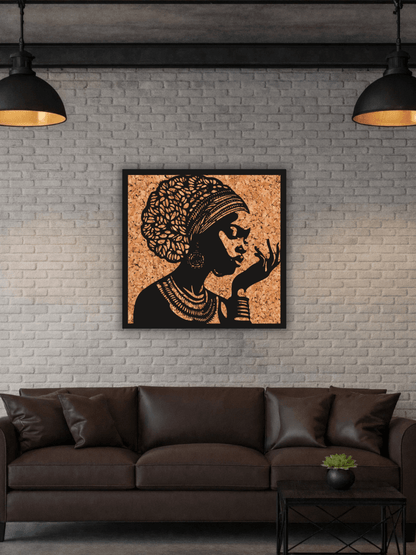 “The Whisperer” Афро Декоративно Пано за Стена - Deco Cut | Луксозен Метален Декор