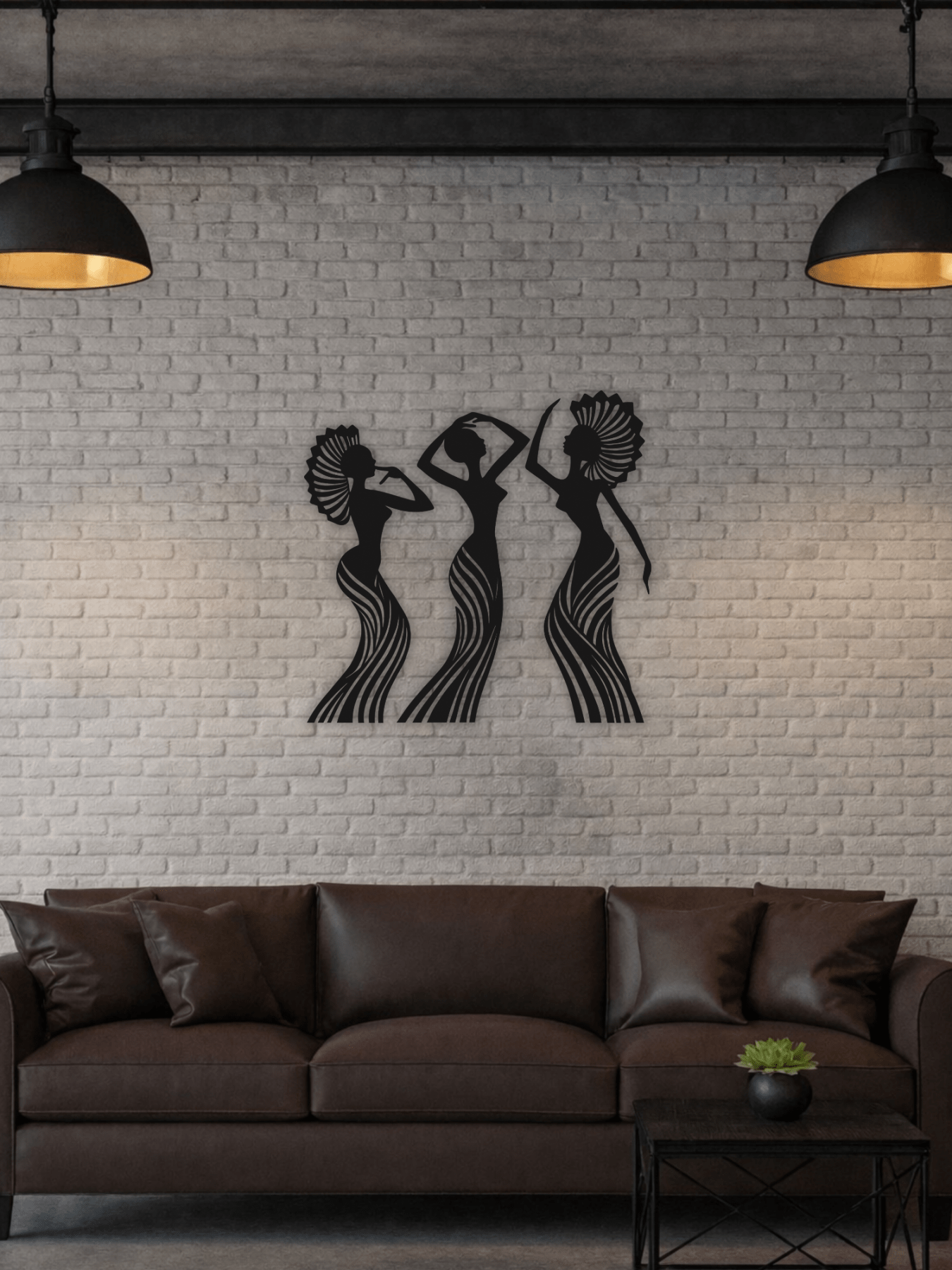 “Three Souls, One Rhythm” Афро Декоративно Пано - Deco Cut | Луксозен Метален Декор