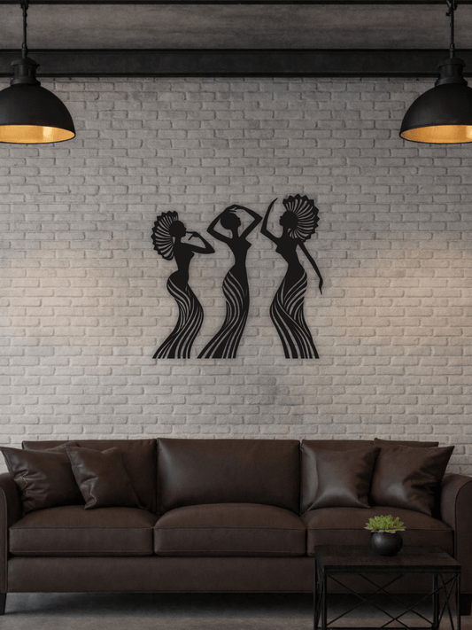 “Three Souls, One Rhythm” Афро Декоративно Пано - Deco Cut | Луксозен Метален Декор