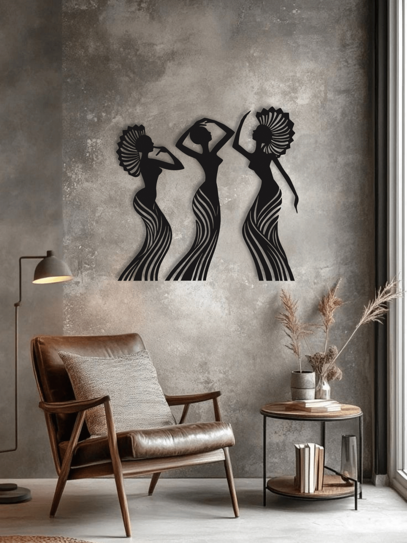 “Three Souls, One Rhythm” Афро Декоративно Пано - Deco Cut | Луксозен Метален Декор