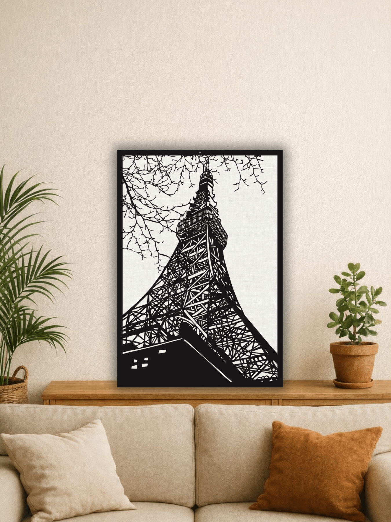 Under The Eiffel Tower Декоративно Пано - Deco Cut | Луксозен Метален Декор